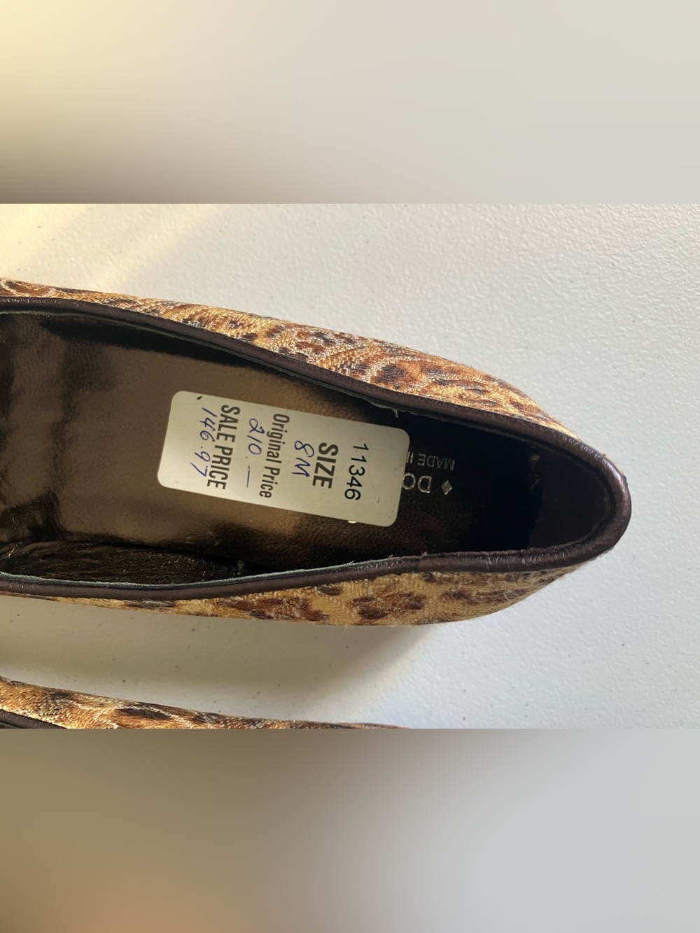 Donald Pliner Woven Leopard Print Mary Jane Flats - Picture 11 of 13